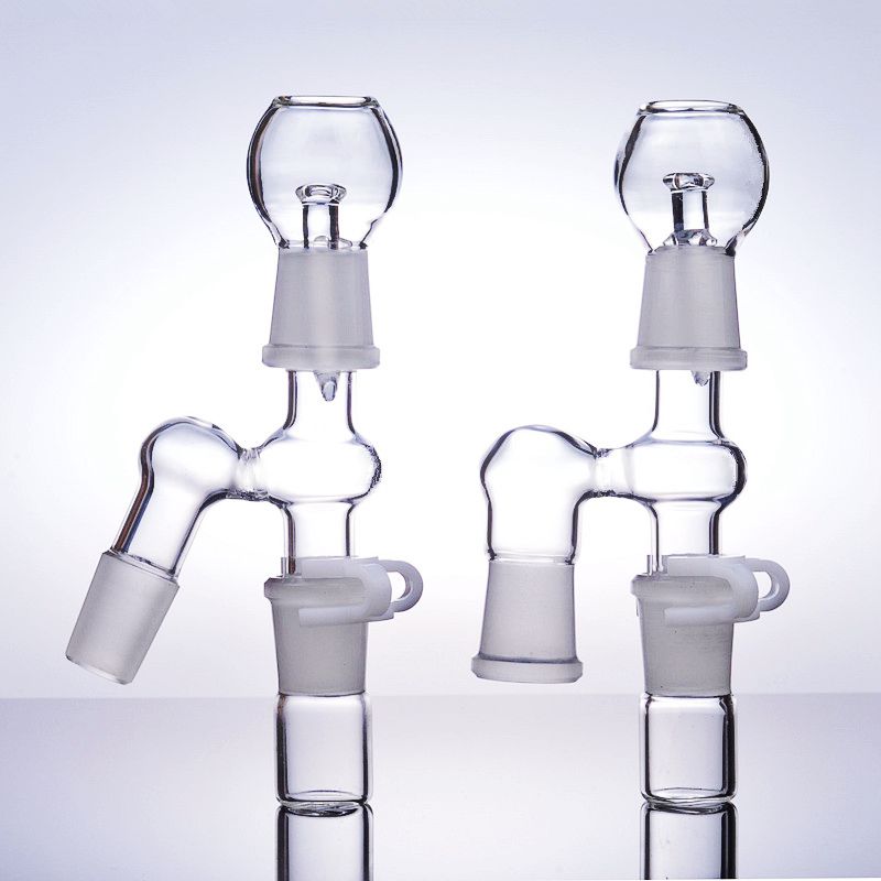 

45° 90° bong accessories ash catcher adapter 14mm male 18mm female oil rig dab bubbler glass water pipes smoking bowls 18.8mm