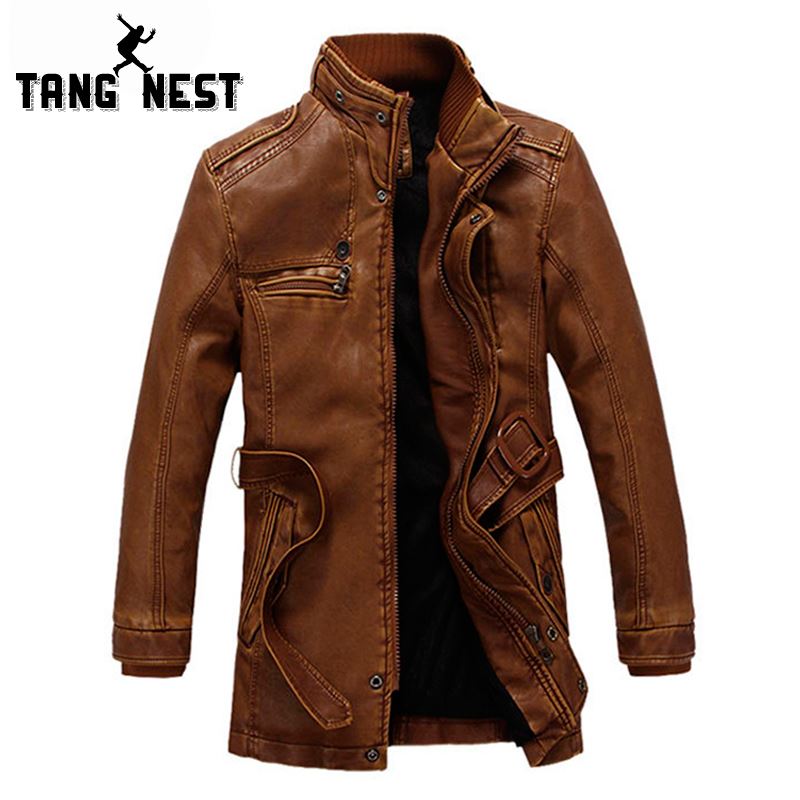 2017 New Arrival Warm Men's PU Leather Jaclket Winter Fleece Thick Windbreaker Fashional Slim Fit Casual Jackets MWP218