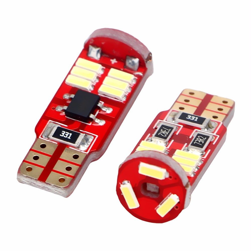 

10X15-SMD T10 W5W LED 5W5 4014 Marker Light Lamp CAN-bus Error Free its bulb color is white