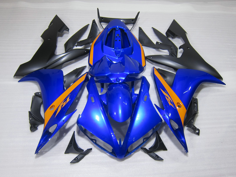 

Injection mold 100% fit for Yamaha YZFR1 2004 2005 2006 blue black fairing kit YZF R1 04 05 06 OT19, Same as picture