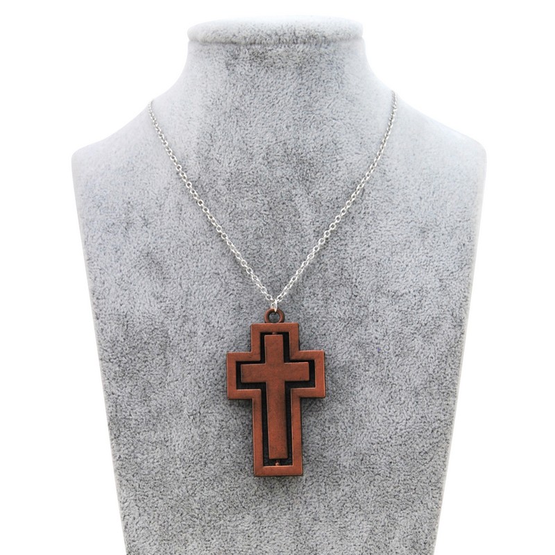 

Original New Vintage Gold Rotatable Female Cross Choker Necklace Women Jesus Crucifix Prayer Chain Necklace Men Christian Male Jewelry Gift