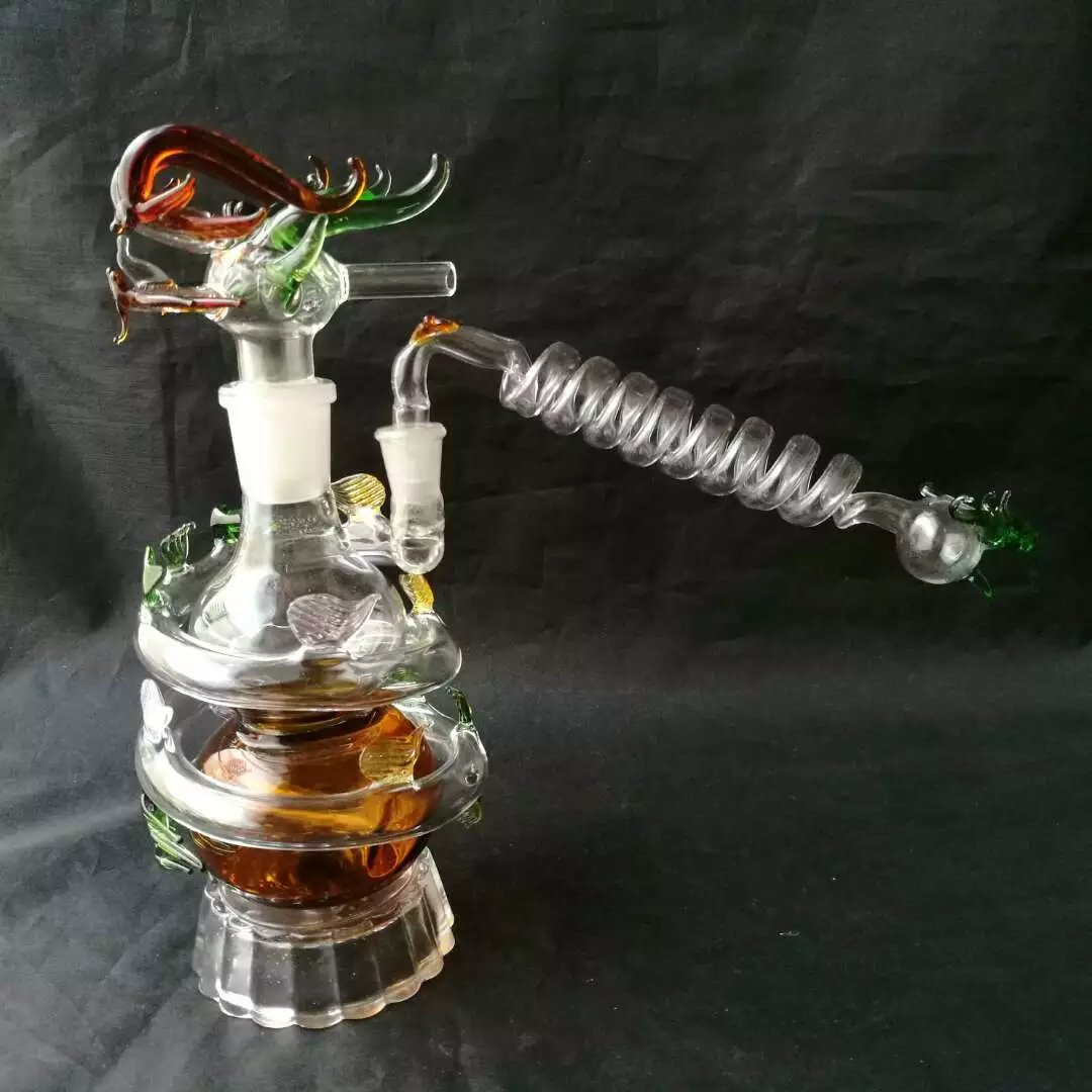 

Color Panlong Glass Hookah ------ Sherlock Bubbler Pipes Colored Heady Pipes for Smoking Handhold Oil Cigarette Tobacco Pipes Smoking Glass