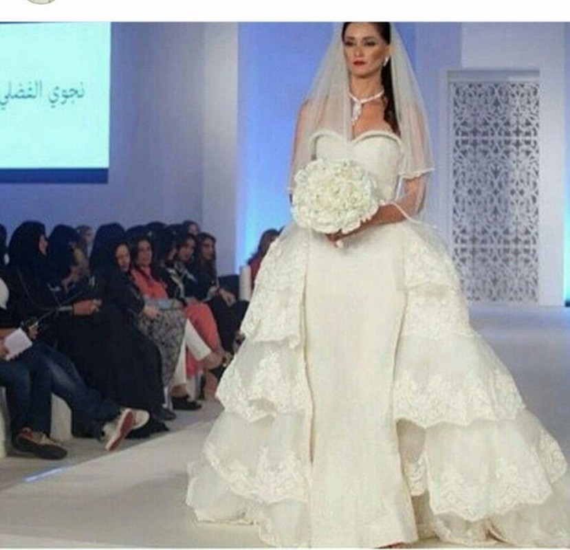 vestido de noiva 2 em 1 Long Mermaid Wedding Dress with Detachable Train Two Piece Designer Gown robe de mariee sirene