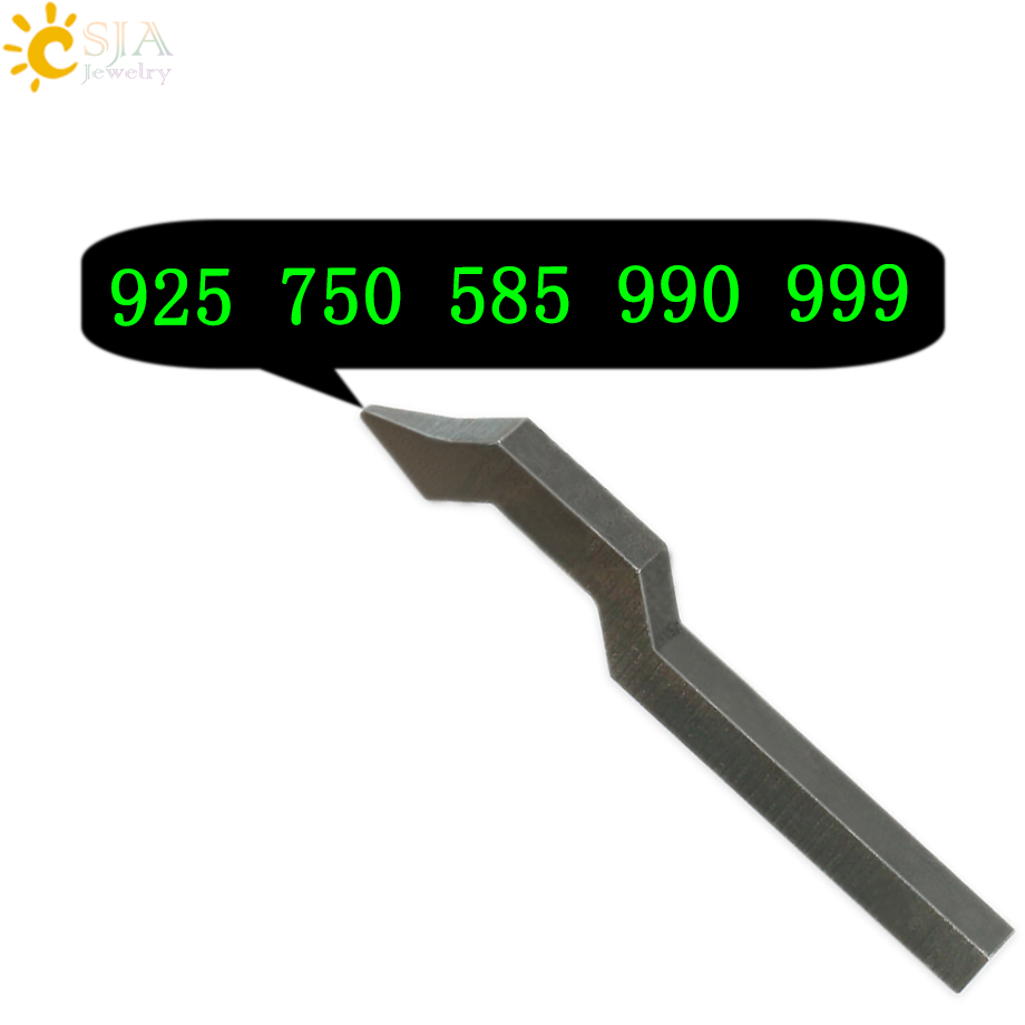 

CSJA 925 750 585 999 Jewelry Buckle Mark Stamp Tool Gold Sterling Silver Ring Bracelet Earring Metal Steel Punch Mold E177