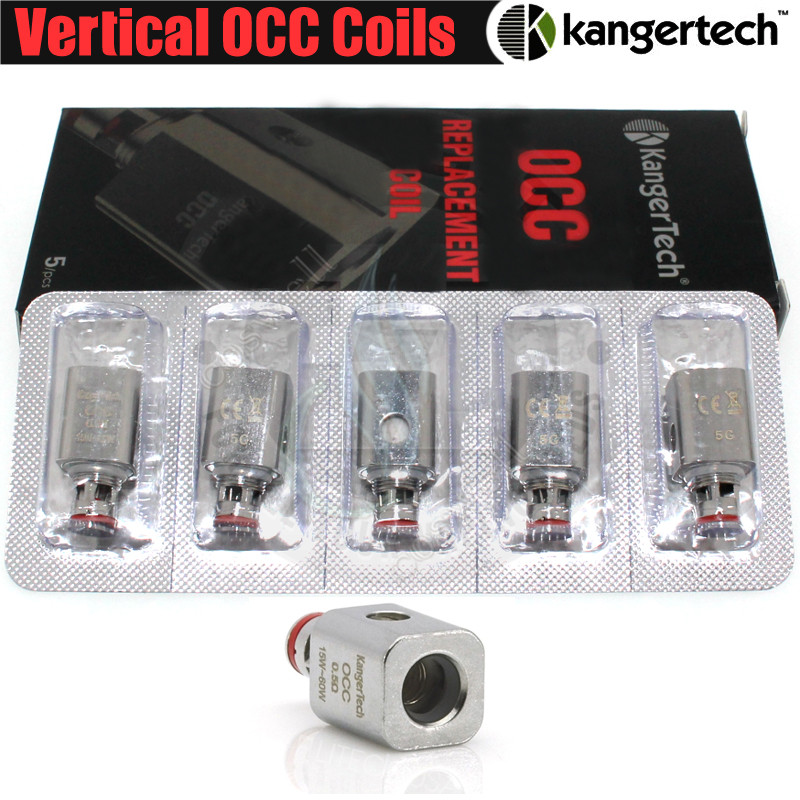 

Top quality Kanger Vertical OCC Coil Upgraded Replacement Coils 0.2 0.5 1.2 1.5ohm fit Kangertech Subtank Mini Nano Plus vapor Atomizers DHL