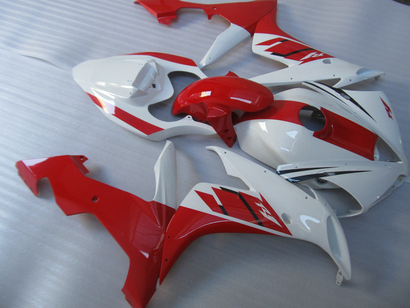 

Injection molding body work fairing kit for Yamaha YZFR1 2004 2005 2006 red white fairings set YZF R1 04 05 06 OT09, Same as picture