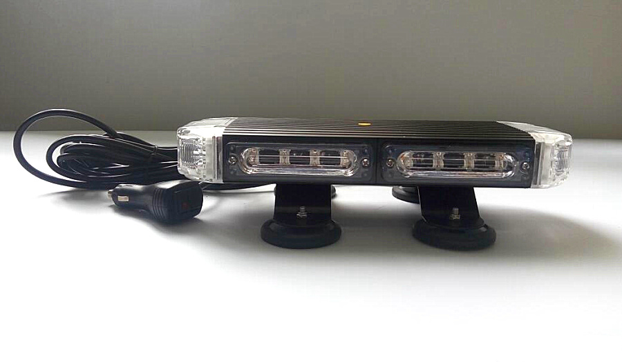 

High quality 30cm 22W Led car warning mini lightbar,emergency light bar with Cigarette lighter for police ambulance fire,waterproof, Red+white