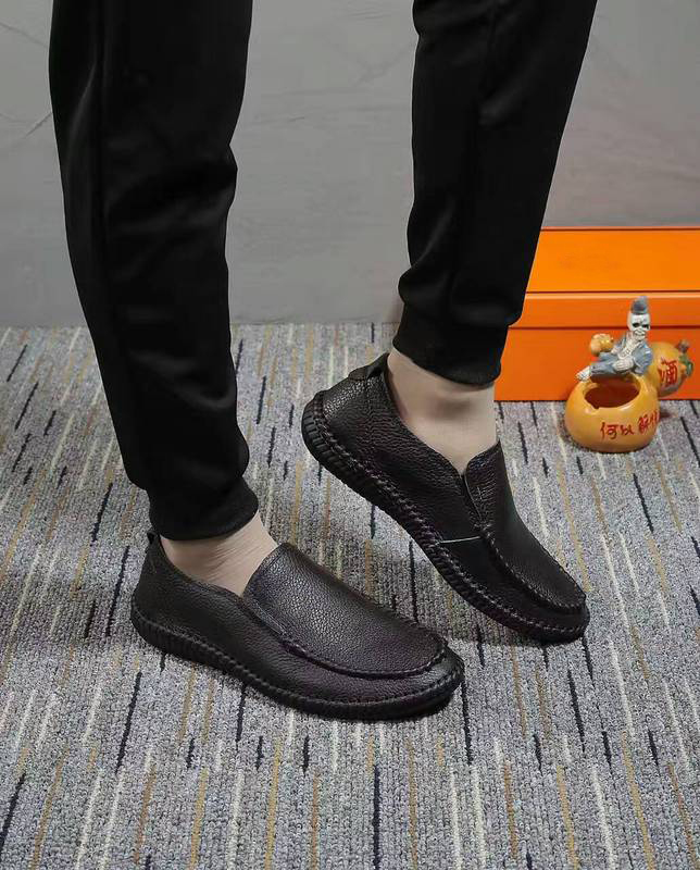 

Brand Luxury Cow Genuine Leather Mens Dress Shoes, High Quality Oxford Shoes For Men, Slip-On Business Men Shoes, New Men Wedding Shoes, With h brand logo