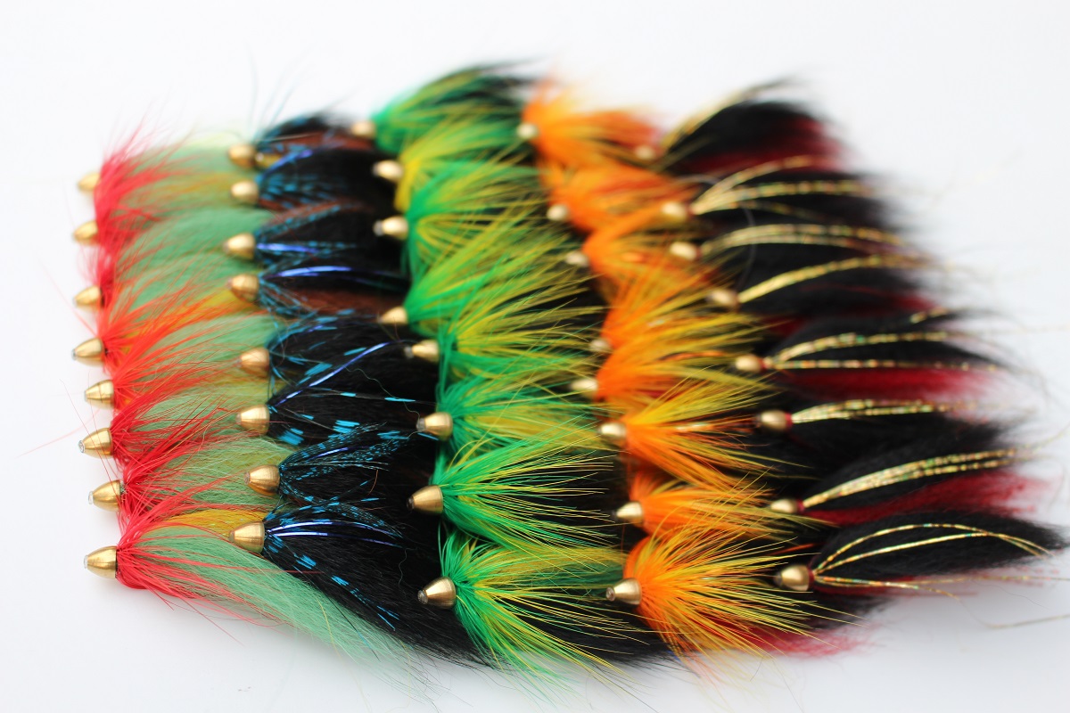 

Tigofly 40 pcs/lot Cone Head Tube Fly 5 Assorted Colors Popular Streamer Fly Salmon Trout Steelhead Fly Fishing Flies Lures Set