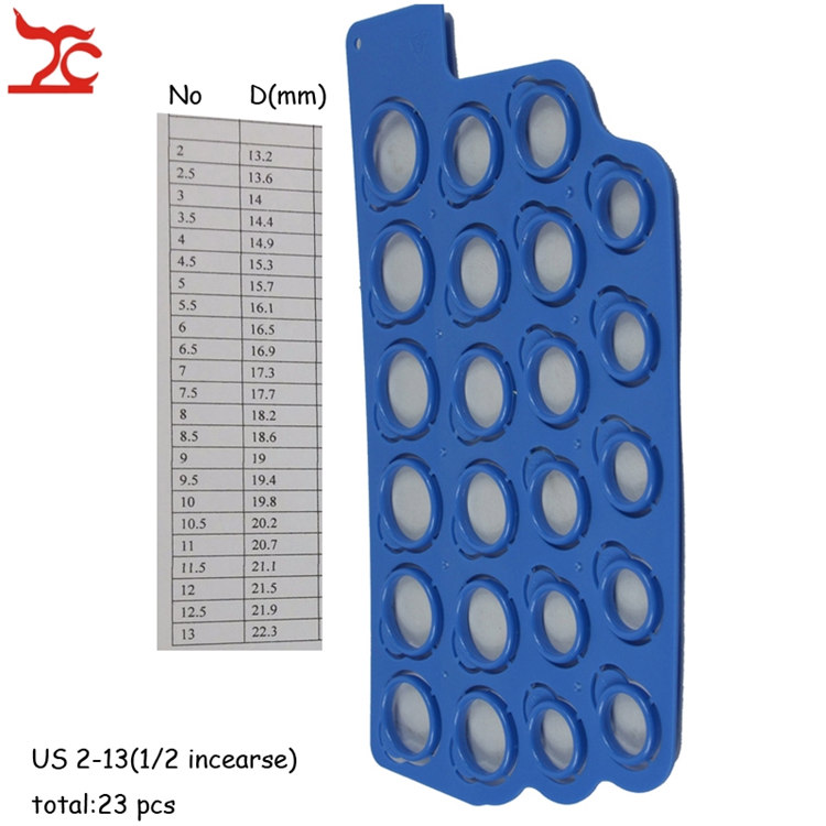 Negra Plástico Finger Ring Sizer Gauge Joyero Sizing Tool-tamaño de Reino Unido 3-13