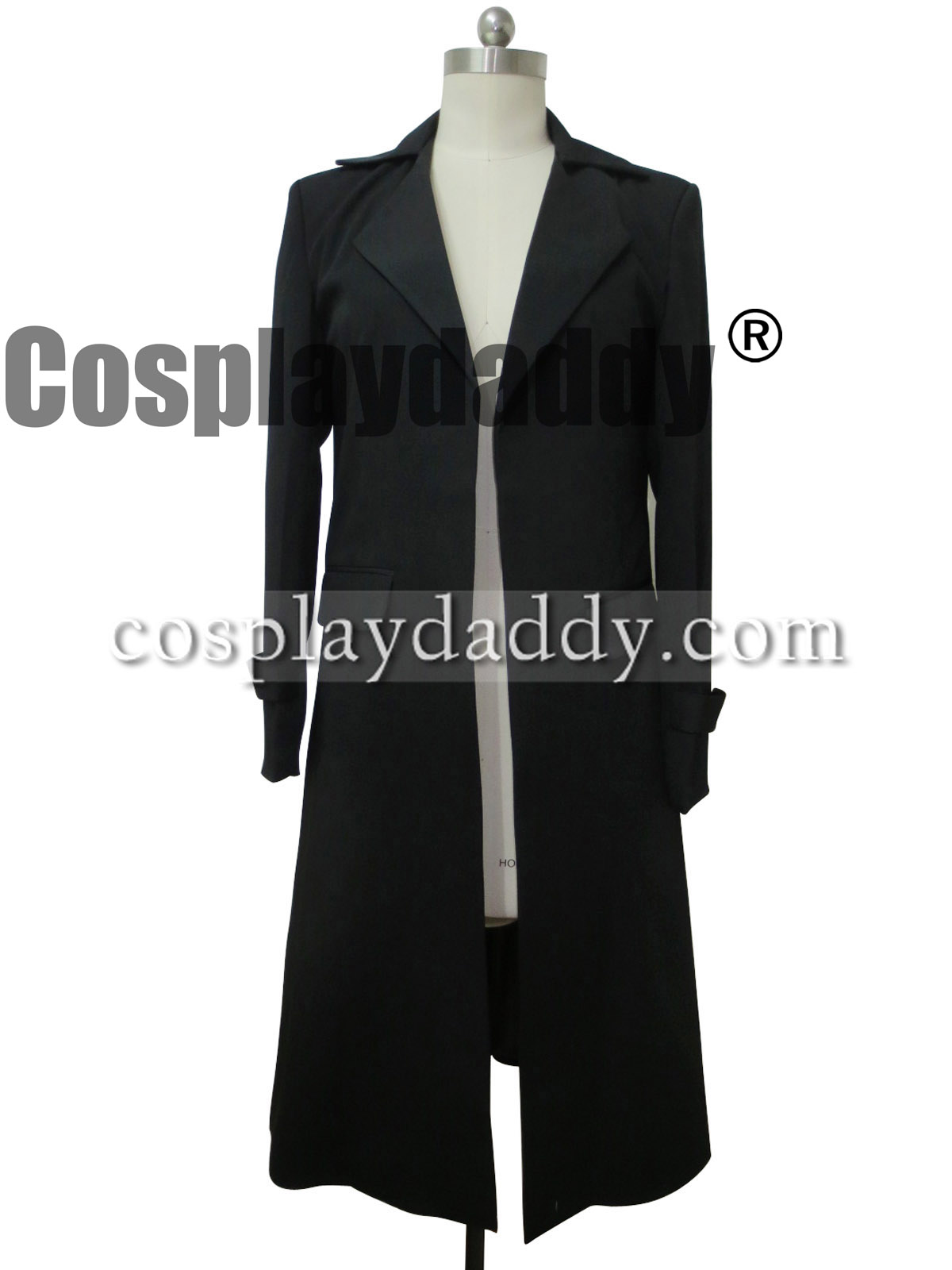 

Smallville Aquaman Cosplay Clark Kent Costume Black Trench Coat Comfortable New