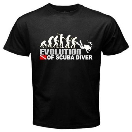 

Wholesale- EVOLUTION OF SCUBA DIVER dive down flag Dive funny Black T-Shirt Mens 2015 New Designs Summer Style T Shirt Top Tees Euro Size