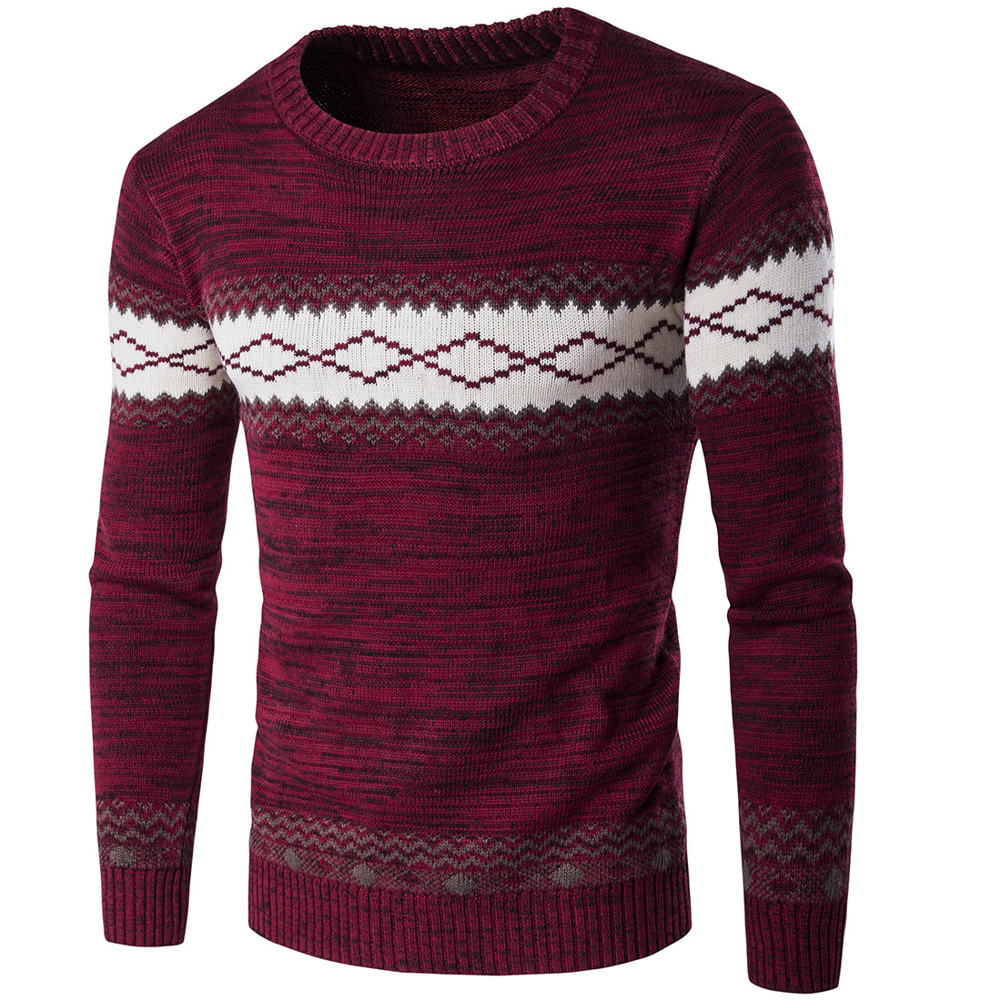 Nuevo jersey para hombre Navidad Novedad Reno Impresión Suéter De Navidad Jumpers Argyle superior