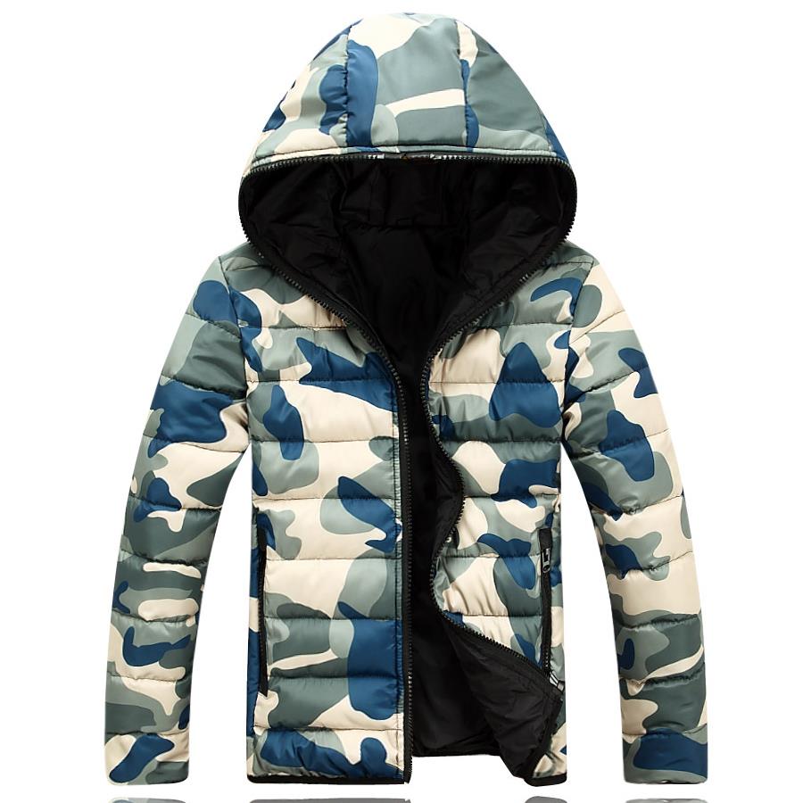 

Wholesale men's clothing winter Down jacket with hoodies outwear Warm Coat Male Solid Men casual Jacket, Blue