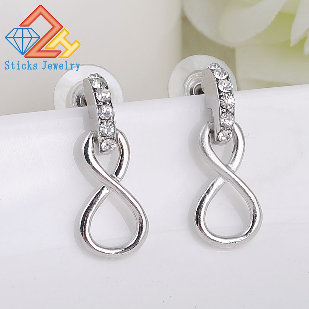 

Elegant Lady Spiral Silver Plated Dangle Drop Party Earrings