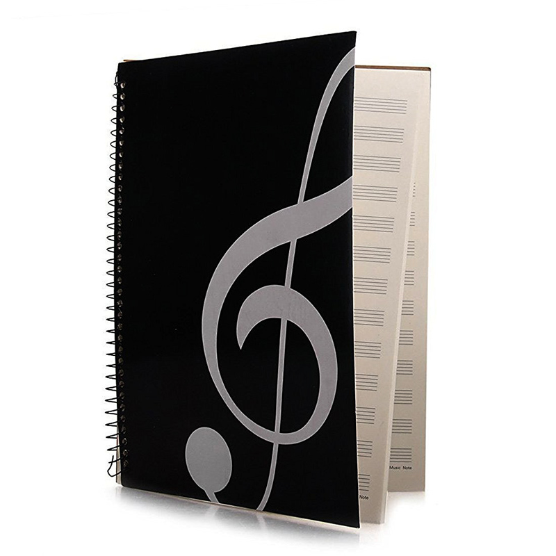 Blank Sheet Music Composition Manuscript Staff Paper Art Music Notebook Black 50 Pages 26x19cm Music clef notebook-image-585894998