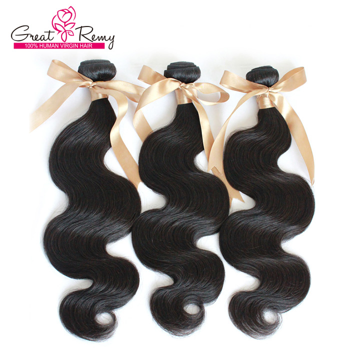 

Queen Hair Products Brazilian Virgin Hair 3pcs/lot Remy Human Hair Weave Wavy Body Wave Free Shipping Natural Color Dyeable Doublel Weft