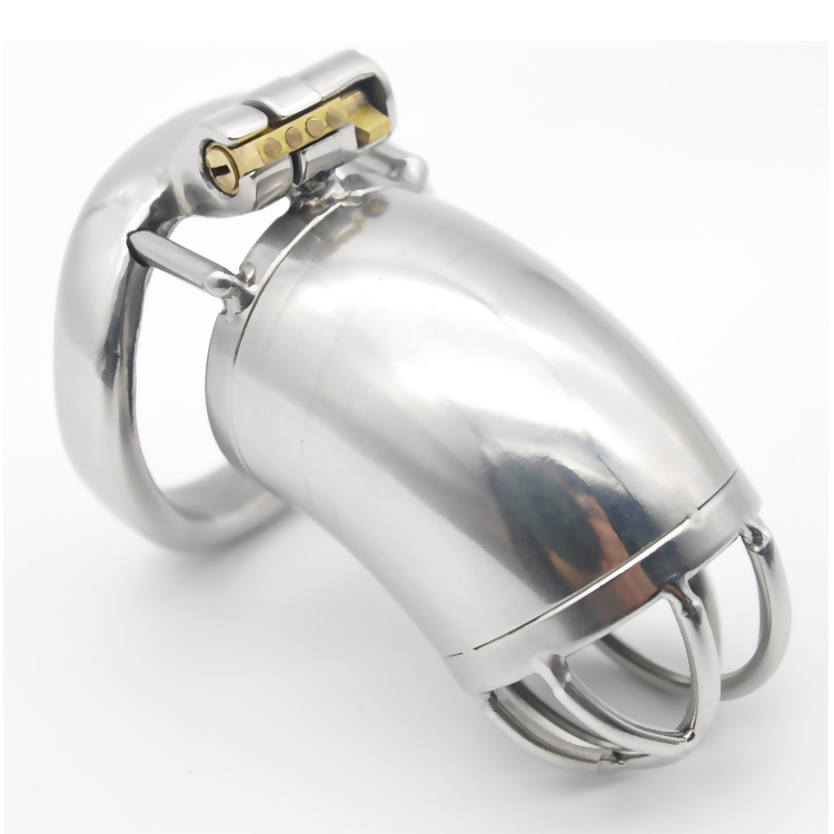 

New design 60mm male chastity device stainless steel cock cage 3sizes(40/45/50mm)snap ring can be opened
