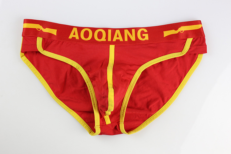 

#22 Wholesale 3pcs/lot Men's fashion clothing sexy underwear cotton blend pouch briefs underpants panties cuecas, Red
