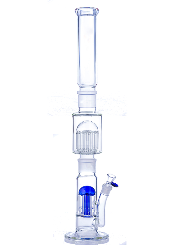 

Build a bong design 3 pieces glass bongs with removable mouth piece arm tree perc with 14 mm joint