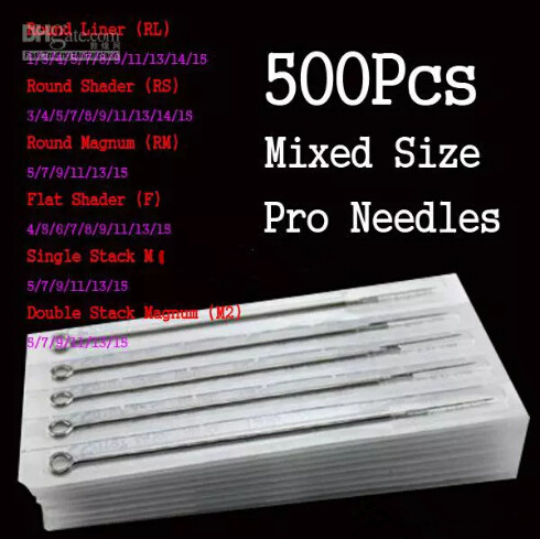500pcs Assortiment de tailles mixtes stériles jetables pour les kits de pointe de gobelets d'encre de tatouage Meilleur prix