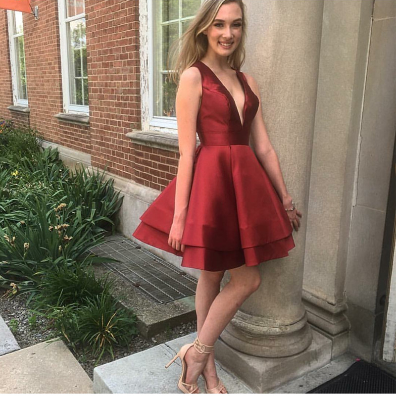 orange semi formal dress