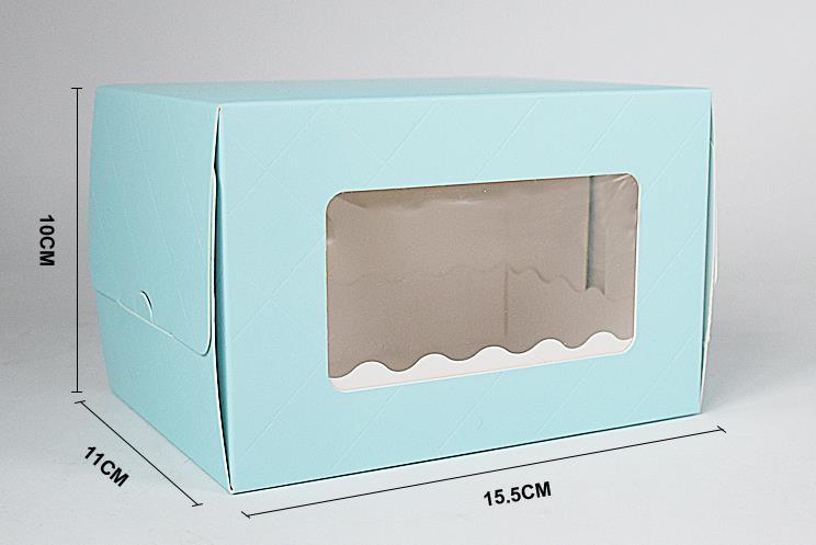 2018 Rushed Tubetes à vente chaude 10pcs / pack: 15.5x11x10cm Blue PVC Transparent Fenêtre Transparent pour rouler Coque Câte-Câte-Câte Kraft Boî