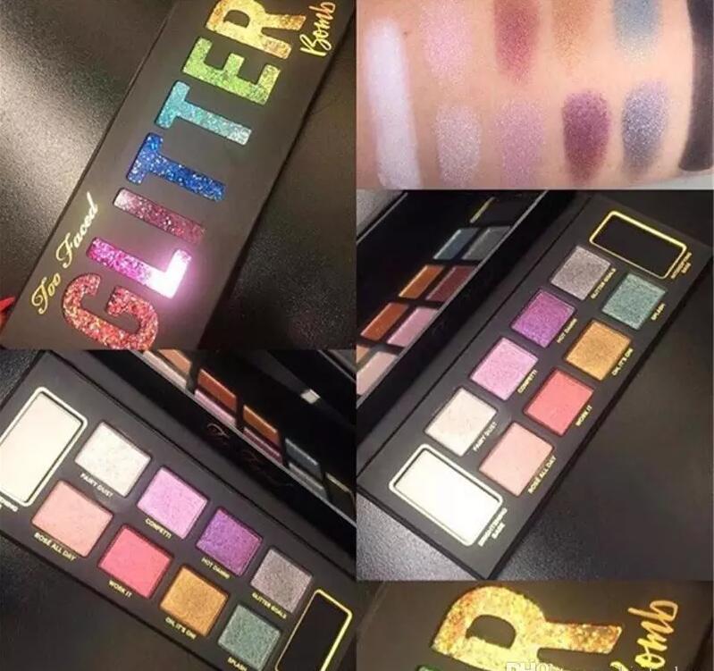 

10 Colors New Makeup Eyes Face Glitter Bomb PRISMATIC Eyeshadow Palette makeup Eye Shadow Palette Free Shipping, Multi