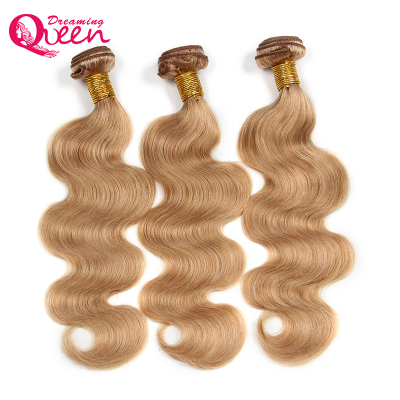 

#27 Honey Blonde Body Wave Ombre Brazilian Human Hair Weave Ombre Virgin Human Hair 3 Bundles Human Hair Extension Peruvian Malaysian Mongolian