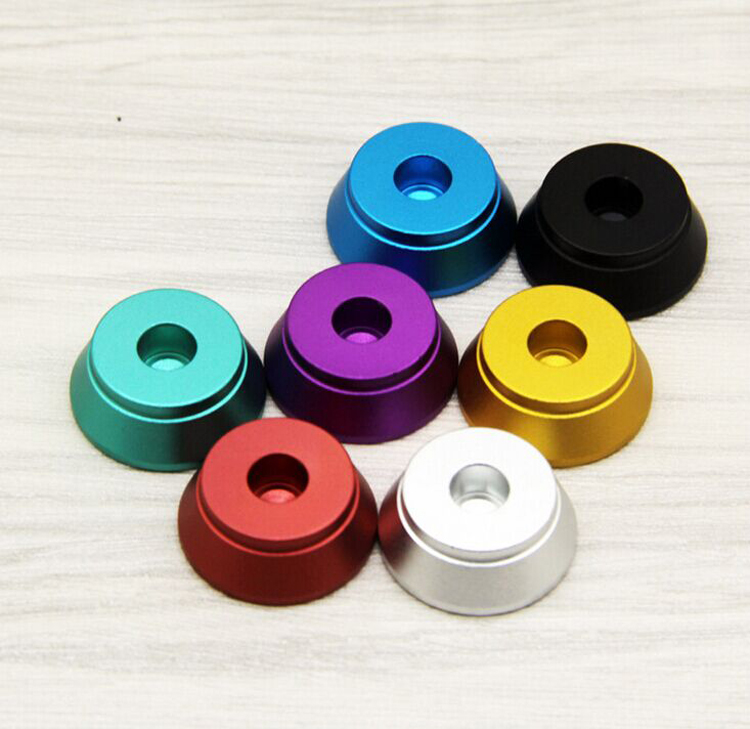 

100pcs Colored Aluminum Base RDA RBA Tank Clearomizer Atomizer Stand Metal Holder Exhibition with 510 thread Display for Vape Mod E cig DHL