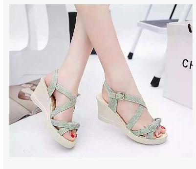 

2017 the fashion Women Wedge Rome Leisure Shoes Summer Students Fish Mouth Sweet Straw Sandals Shoes, Multi