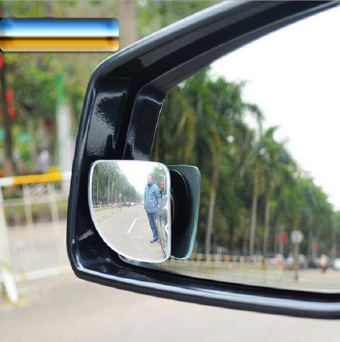 

Car Mirror Blind Spot glass Side Wide Angle Auto Rear View Adjustabe for parking universal sector frameless