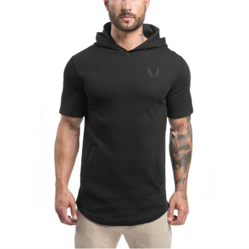

Wholesale-Professional Fitness Slim Sleeveless Hoodies Sweatshirt New Fashion Brand Clothing Zipper Hoodie Tracksuit Men High Quality, White
