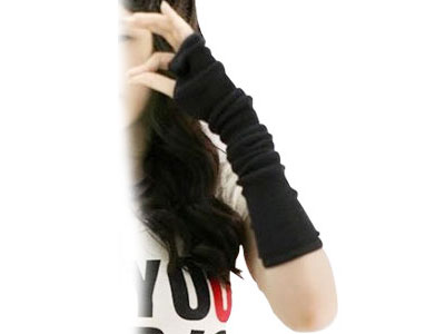 

Wholesale- 2015 NEW Black fingerless Long glove mitten gloves gril women's braided knit Arm/Leg Leisure warmer