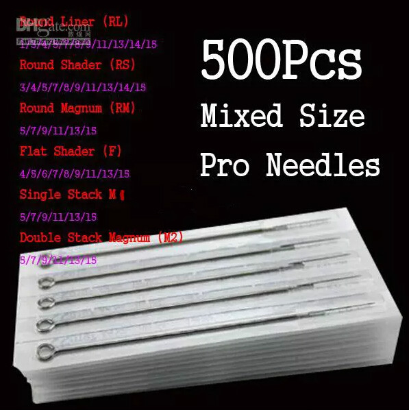 En gros 500 Pcs Assortiment De Tailles Mixtes Stériles Jetables Pour Les Kits De Pointes De Tasses D'encre De Tatouage Livraison Gratuite