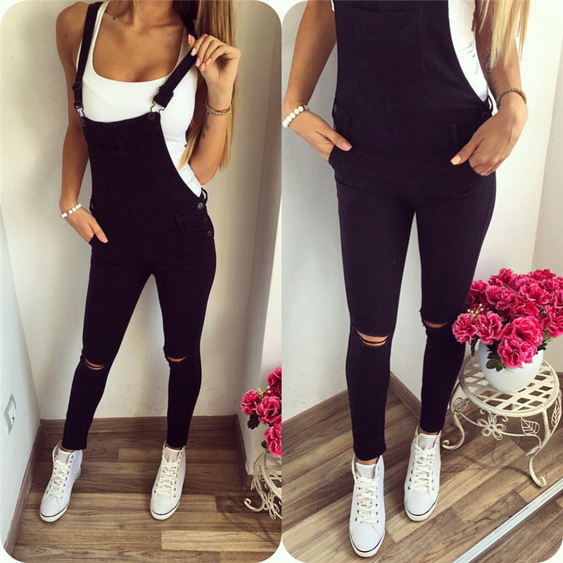 black ripped jumpsuit
