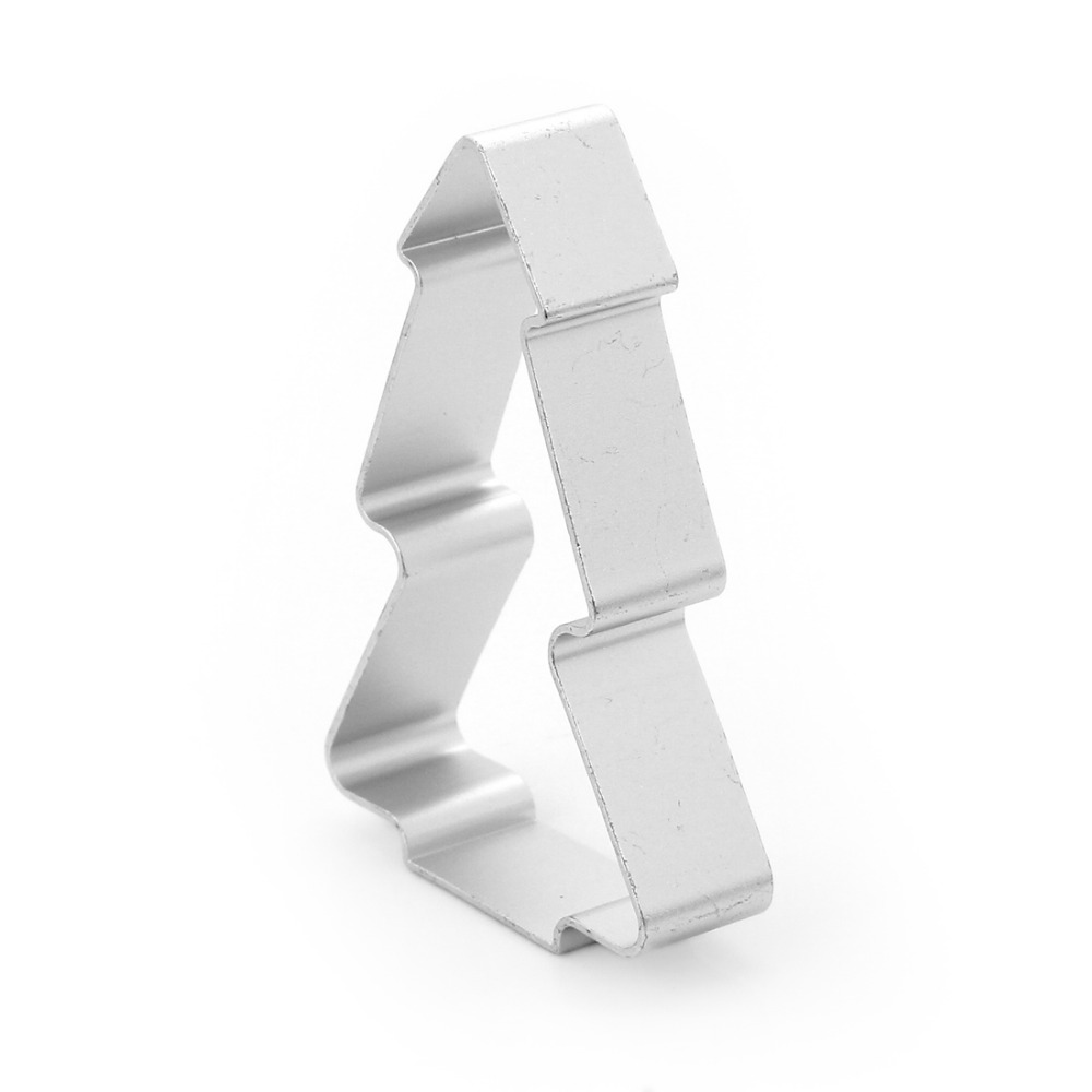 

Wholesale- Hot Sale Christmas Tree Shaped Aluminium Mold Buscuit Tools Cookie Cake Mold Jelly Pastry Baking Cutter Mould Tool