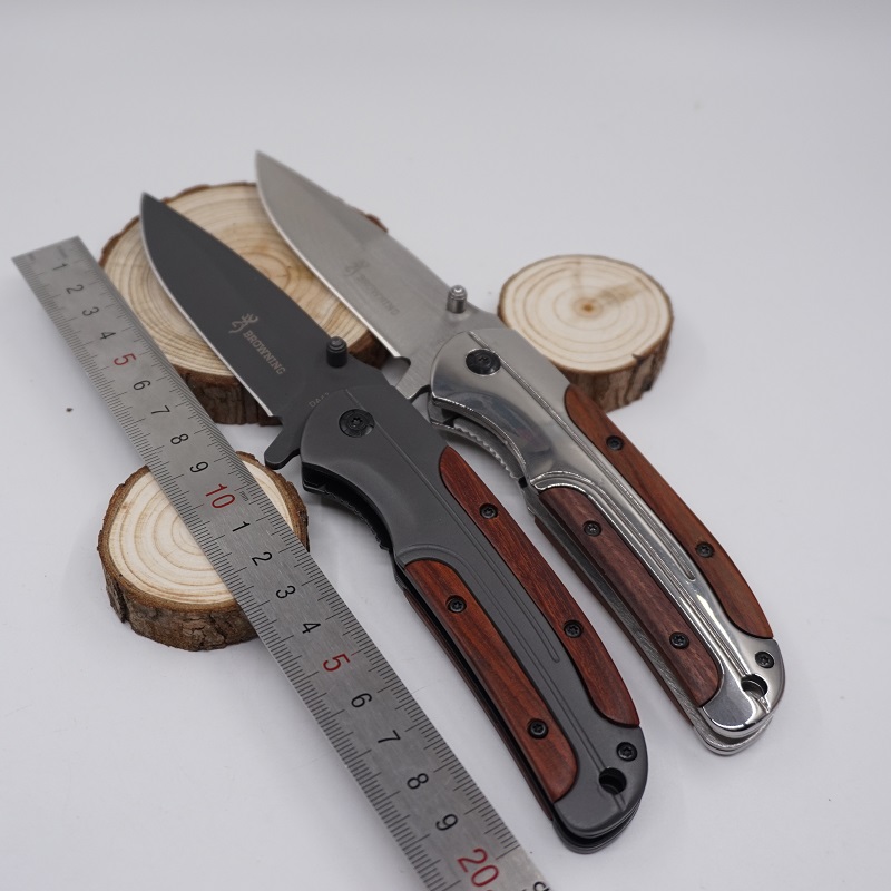 

Browning DA43 Folding Knife 3Cr13 Blade Rosewood Handle Titanium Tactical Knives Pocket Camping EDC Tool Hunting Knife Survival Knife