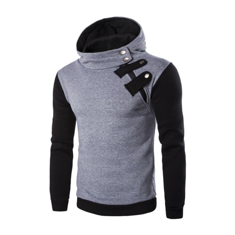 

Wholesale- 2017 Solid Casual Hoodies oculos Men Hombre Hip Hop Men Pullover Hedging Zipper Sweatshirt Slim Fit Male Hoody, Dark grey