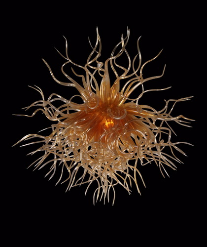 

LED Bulbs Hand Blown Glass Chandelier Light CE UL Certificate Brown Colored Glass Art Chandelier for Hotel Decor