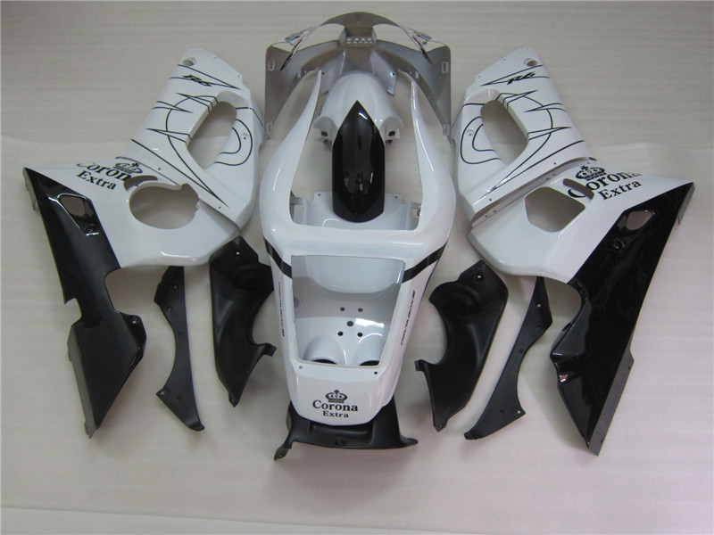 

Lower price moto part fairings for Yamaha YZF R6 98 99 00 01 02 classical white black fairing kit YZFR6 1998-2002 OT49, Same as picture