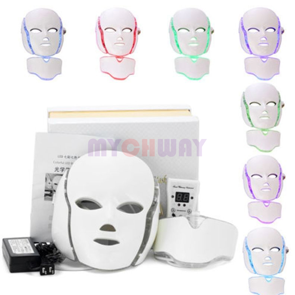 New Led Face Mask Light Therapy Led Photon Facial Pdt Mask Skin Rejuvenation Beauty device 7 Colors