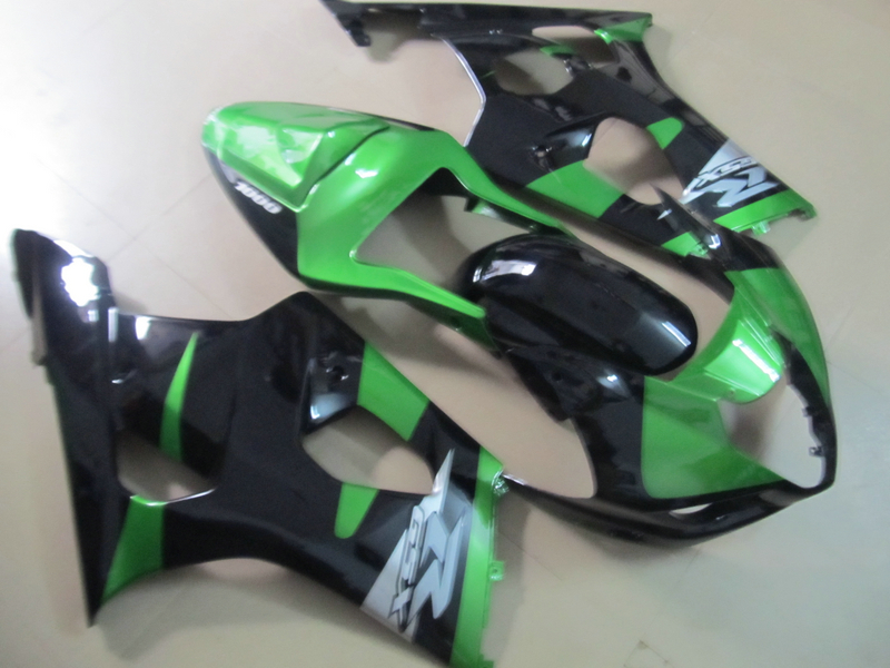 

Injection molding ABS plastic fairing kit for Suzuki GSXR1000 03 04 green black fairings set GSXR1000 2003 2004 OT19, Same as picture