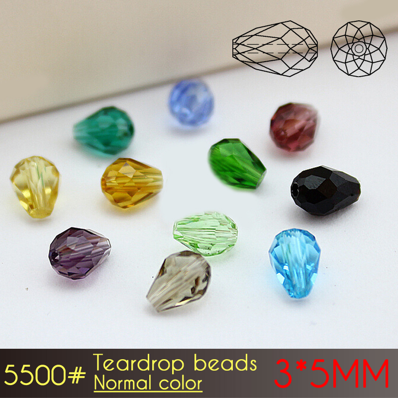 150 AB Cloor Crystal Faceted Teardrop Beads 11x8mm