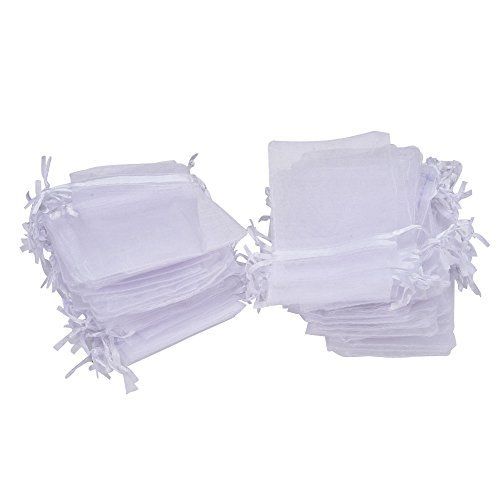 

100pcs/lot 7x9cm 9x12cm White Organza Jewelry Gift Pouch drawstring Bags For Wedding favors,beads,jewelry
