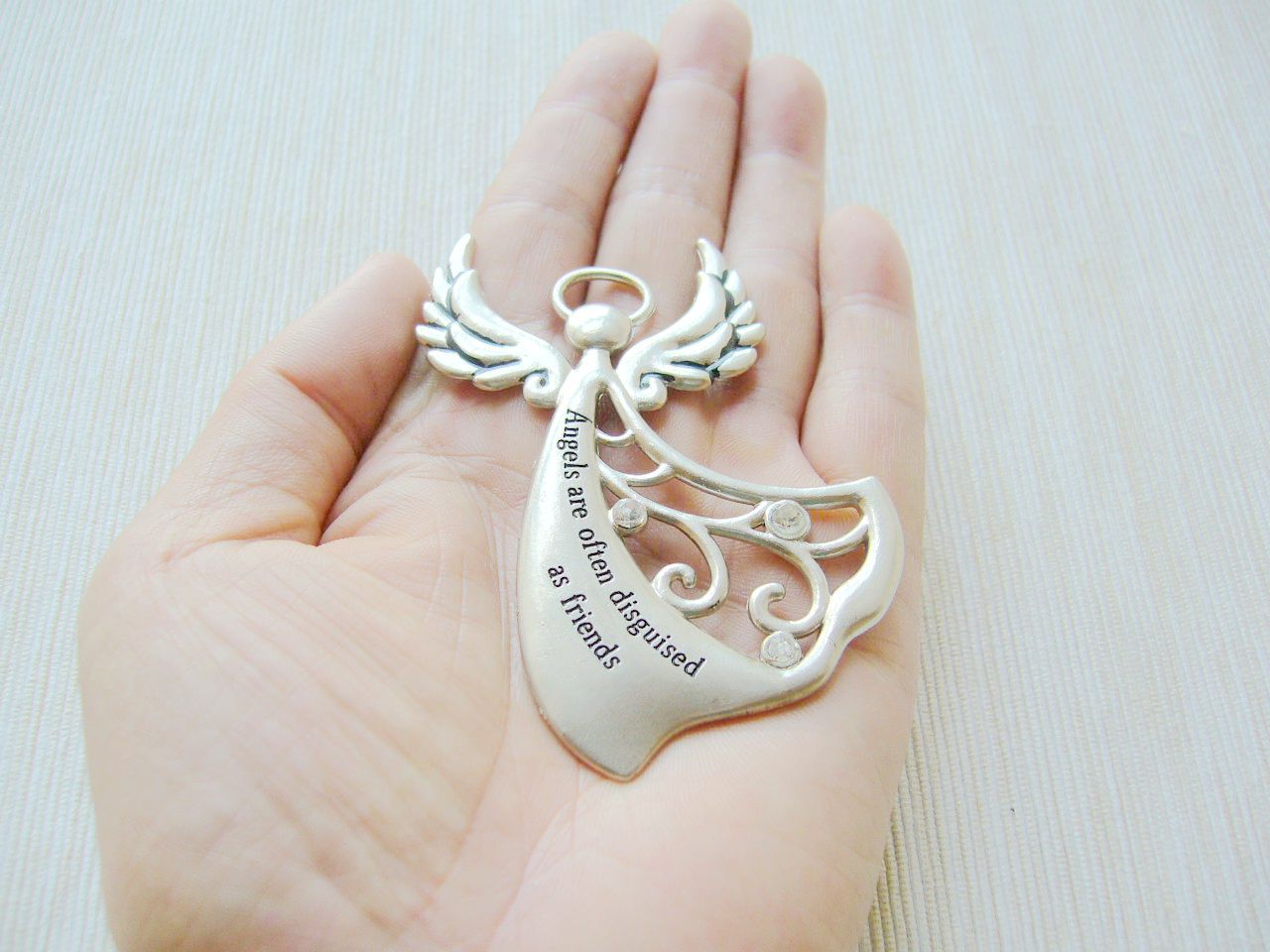 

4 Angel Charms Antique Silver Tone Large Size Open Design - NO170933, Bronze;silver