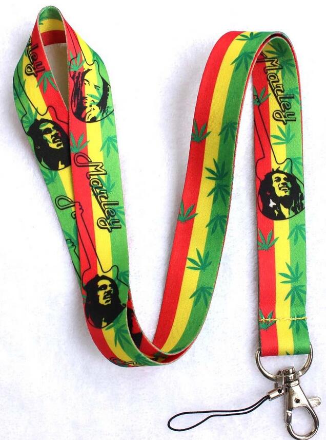 

Wholesale 20 pcs ID Bob Marley Neck Lanyard Mobile for Key Chain Straps