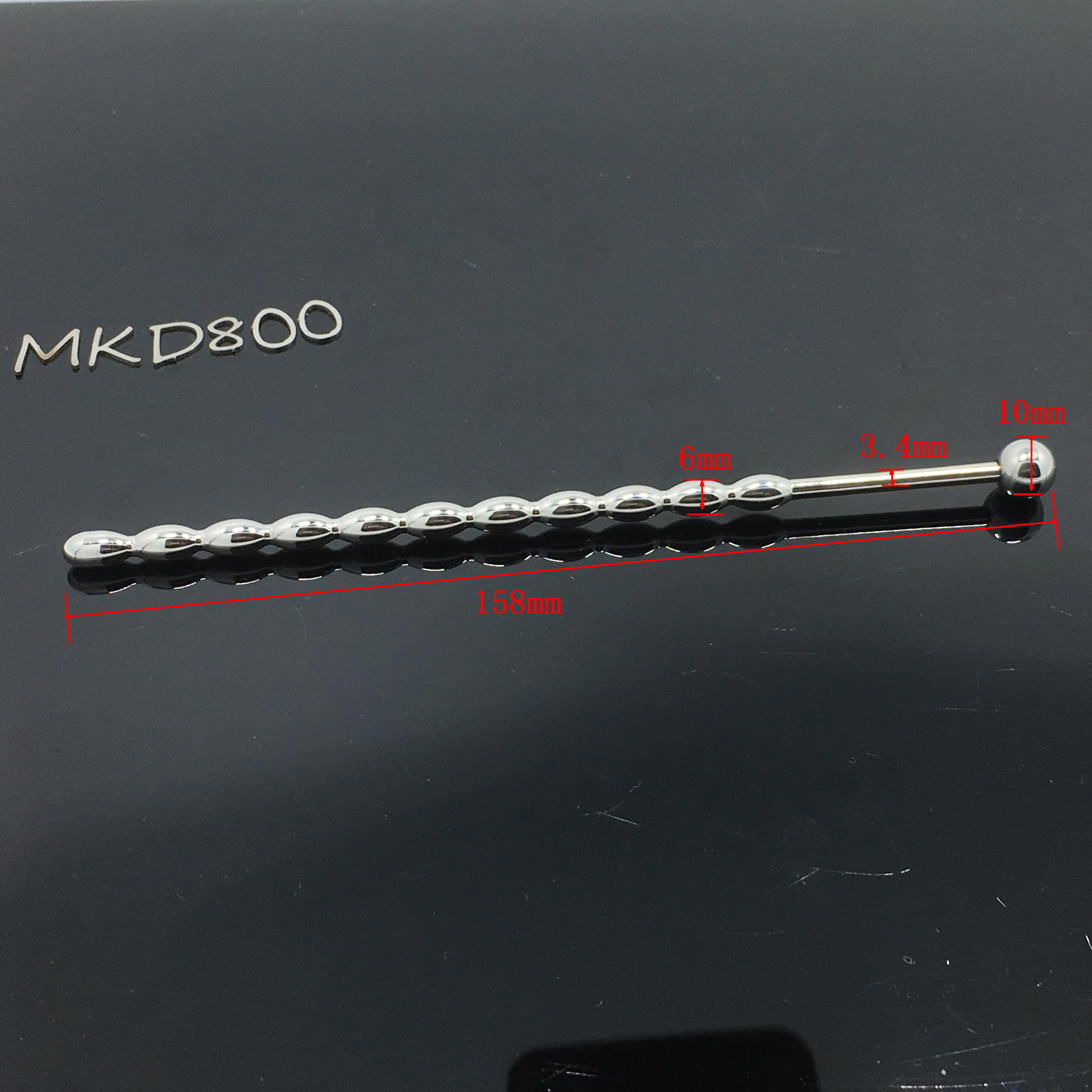 Stainless Steel 160mm long 8mm Urethra Sounding Plug Male Urethral Sound Dilator Penis Cock Stretcher Men Sex Toy Pleasure Stick MKD800