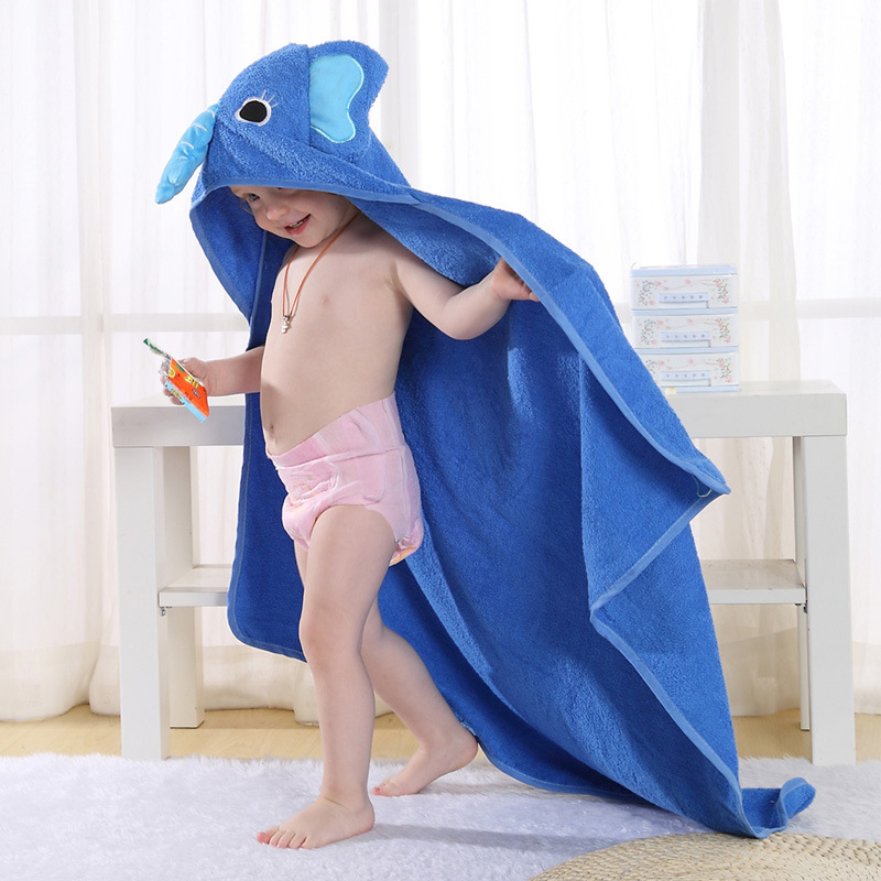 

Kids Towel 2017 Toddler 100% Cotton Bathrobe Baby Boys Girls Spring Animal Hooded Bath Towel Children Cartoon Towel