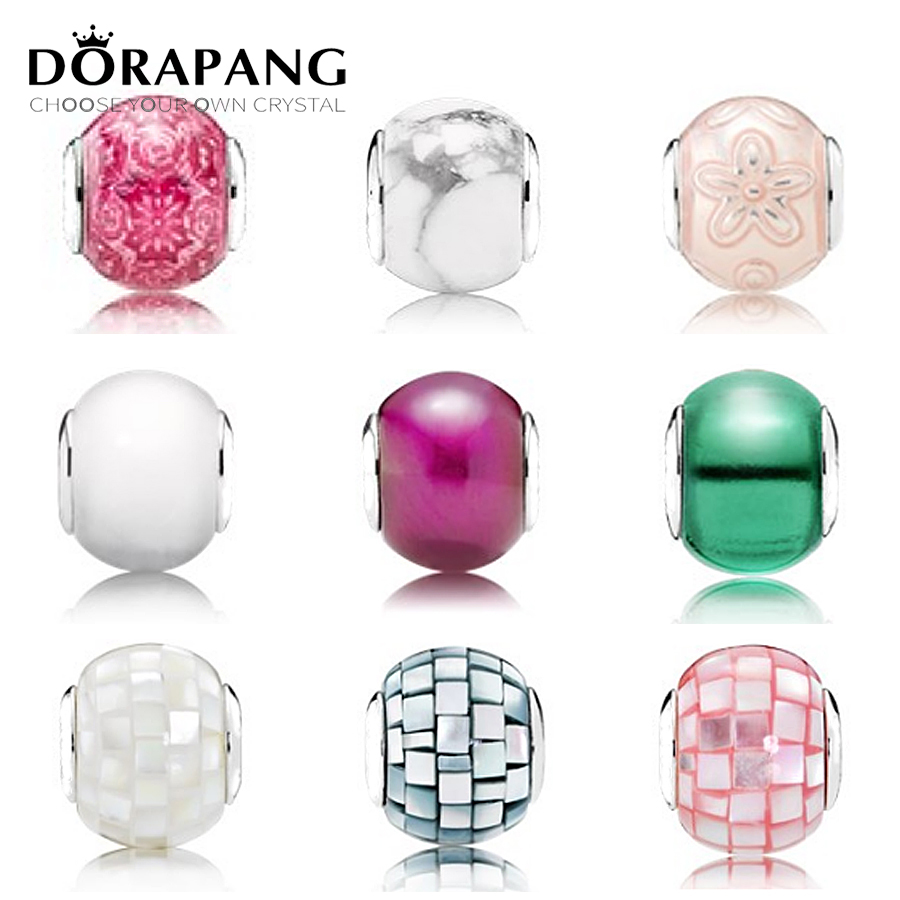 

DORAPANG 925 Sterling Silver Beads Charms Multicolor Essence Murano Glass Beads collocation DIY Bracelet & bracelet fine jewelry